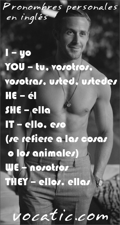 Este imagen nos enseña todos los pronombres personales en inglés. Es una foto con el, ella, it y todos los pronombres que necesitas.